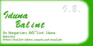 iduna balint business card